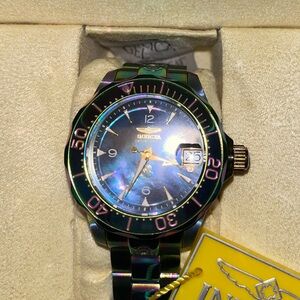 Invicta Multicolor Watch with Black Dial